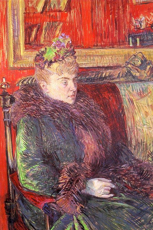  Henri  Toulouse-Lautrec Madame de Gortzikoff Norge oil painting art